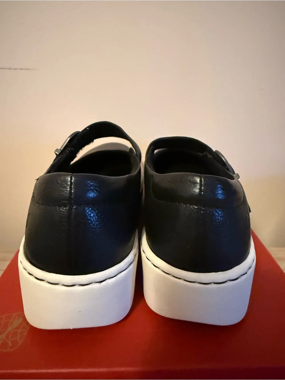 Born Black Mary Jane Strap Shoes with Buckle